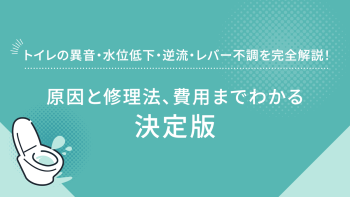 トイレの異音・水位低下・逆流・レバー不調を完全解説！原因と修理法、費用までわかる決定版